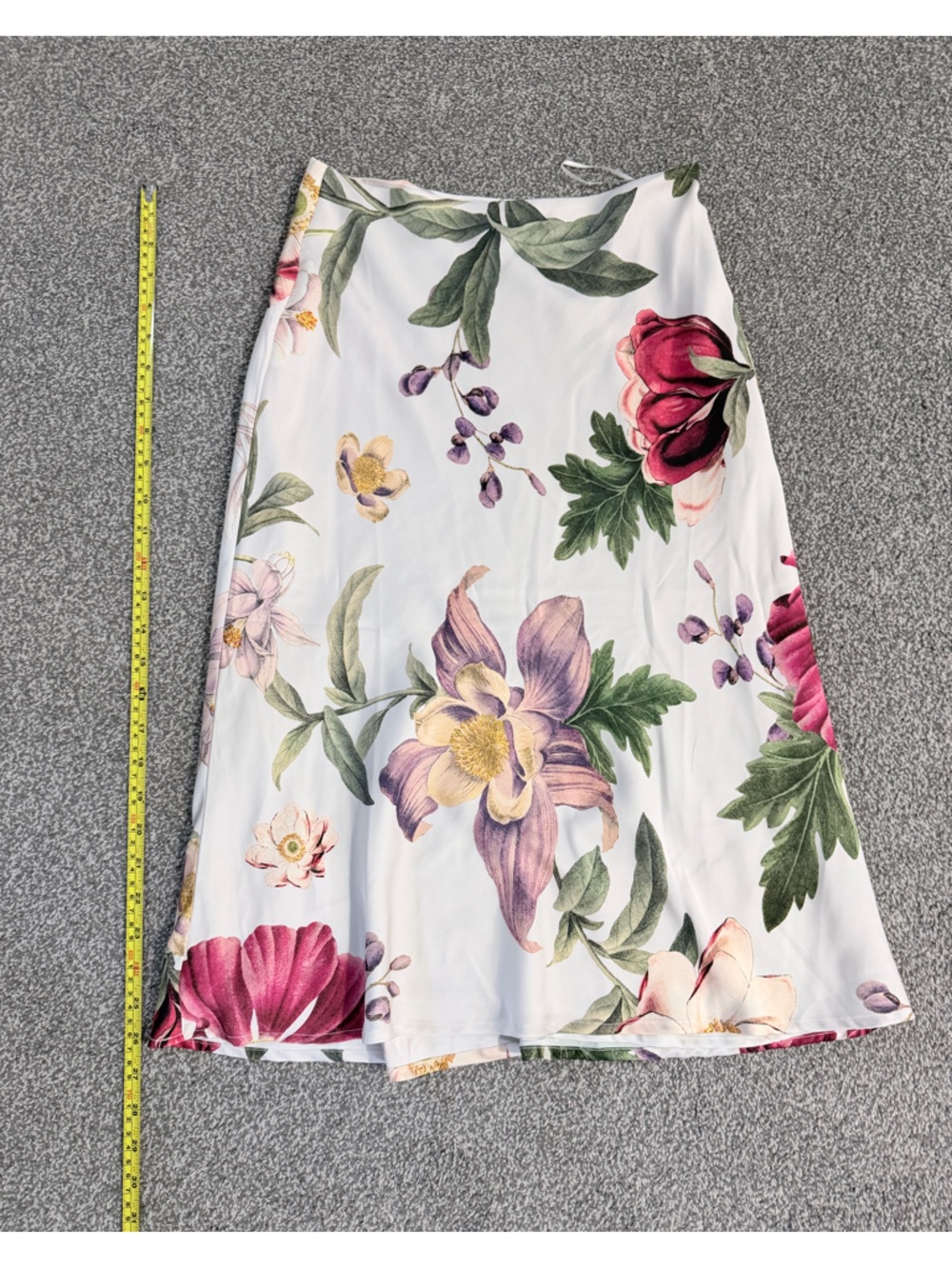 Meshki White Satin Skirt